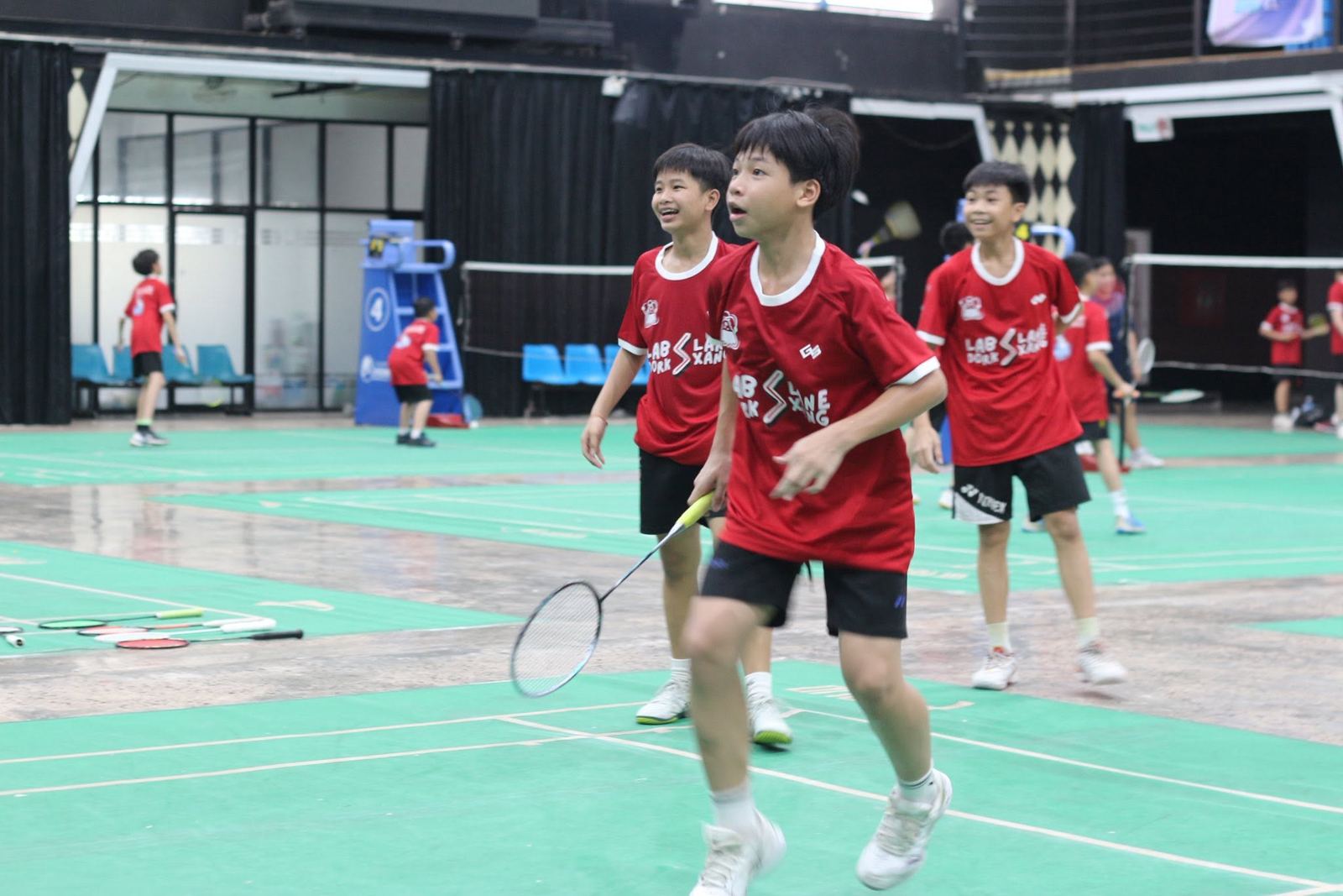 Juniors in a training rally